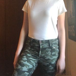 Camo mid-rid jeans
